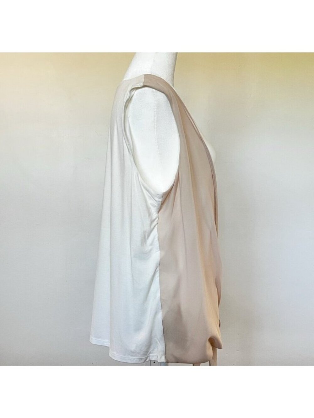 NWT Bailey 44 Side Tie Top Draped V Neck XL Neutral Quiet Luxury Fairy Chic - Picture 5 of 15